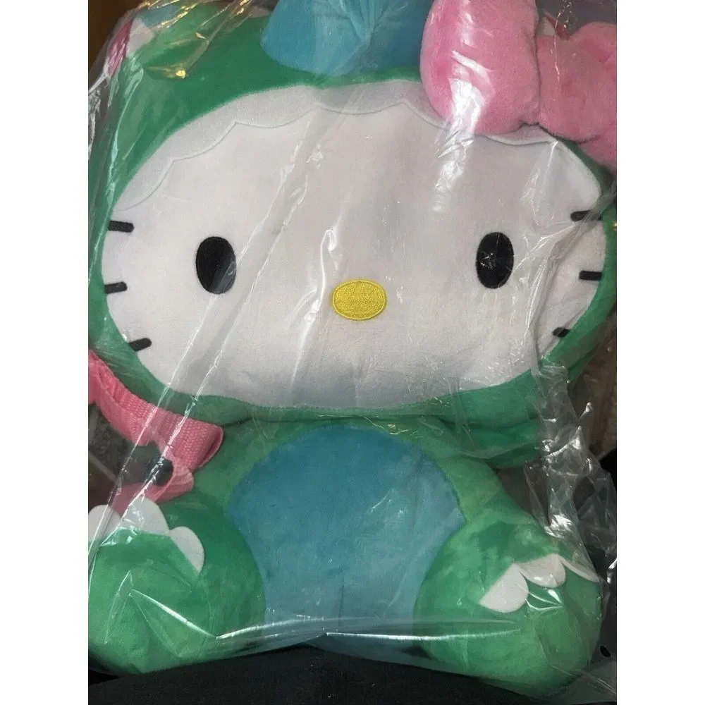 Hello Kitty Kaiju Green Cosplay‎ Plush Backpack NWT